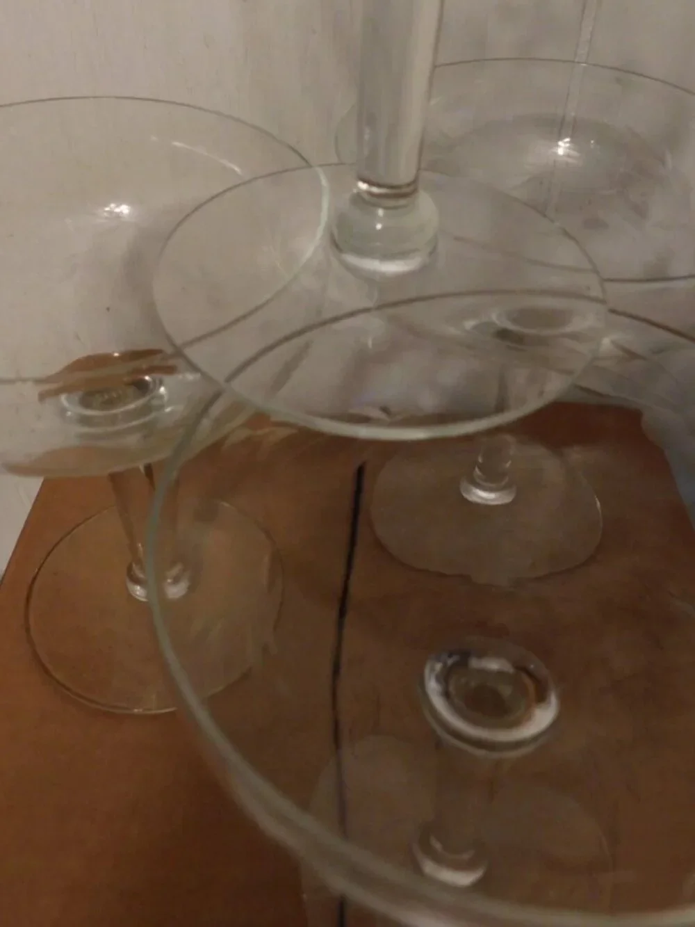 # 419 Princess House Crystal Champagne Glasses s/4